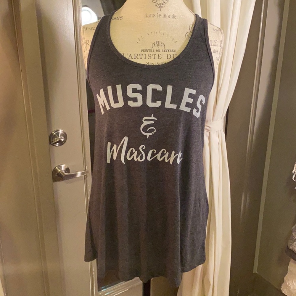 Muscles & mascara tank top. Size M
